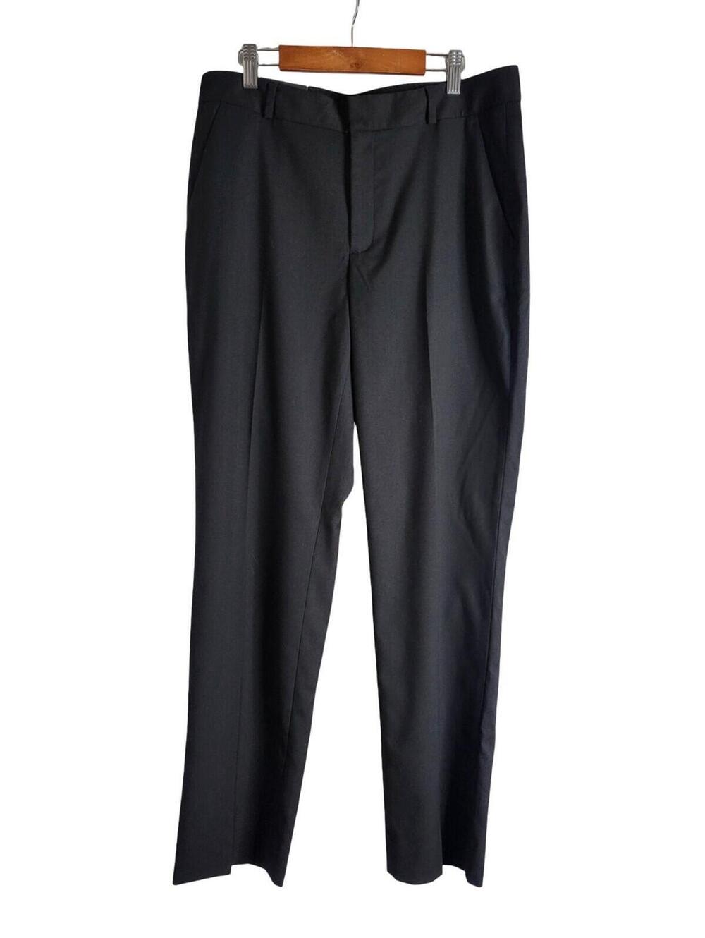 Banana Republic Black Trousers A Classic Flat Front Cut Size 8 NWT